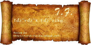 Török Füzike névjegykártya